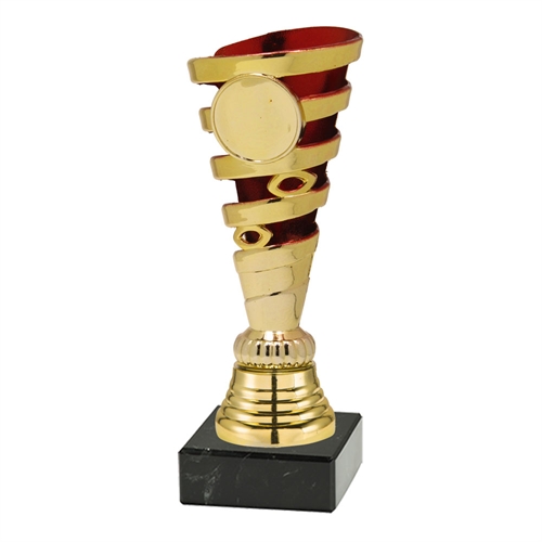 Pokal Bali plast guld/röd