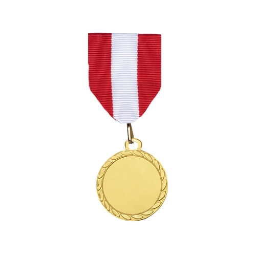 Guldmedalj med kort medaljband