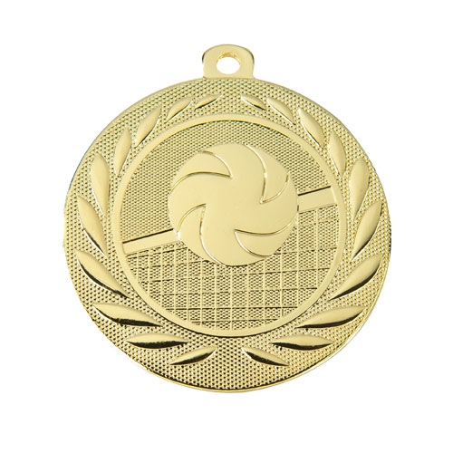 Volleyball medalje i guld 50mm