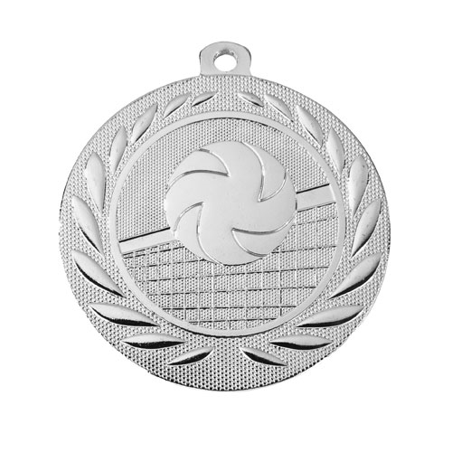 Volleyball medalje i sølv 50mm