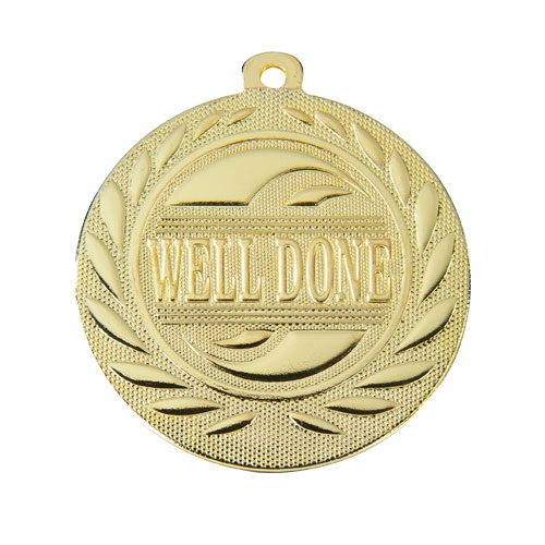 Medalj guld well done
