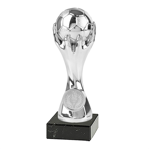 Fotbollstatyett silver