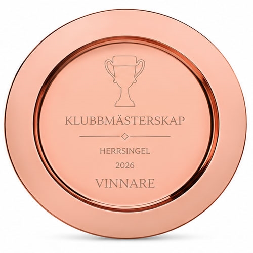 Prisfat bronsfärgat gravyr