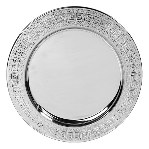 Prisfat silverfärgat mönster