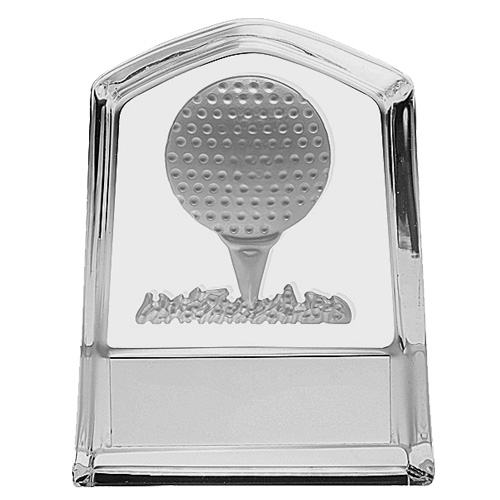 Glas golf statyett golfboll