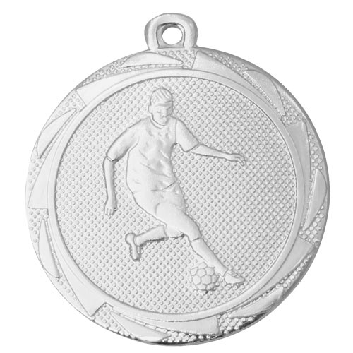 Fotbollmedalj pojk 45mm sillver