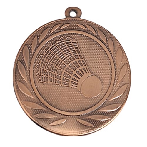Badminton medalj 50mm Brons