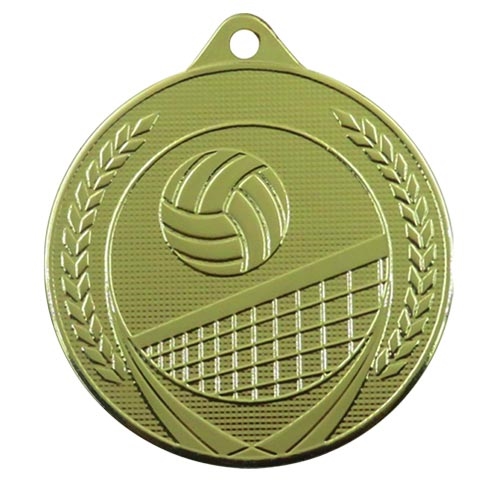 Volleyboll medalj 50mm guld