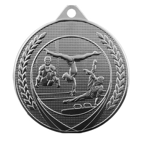 Gymnastik medalj 50mm silver