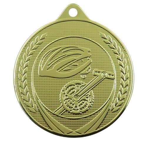 Cykel medalj 50mm guld