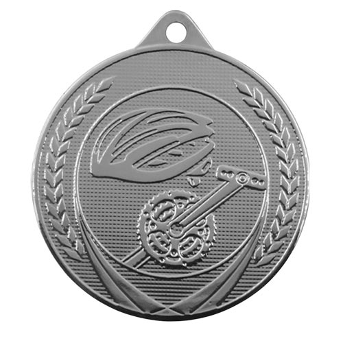 Cykel medalj 50mm silver