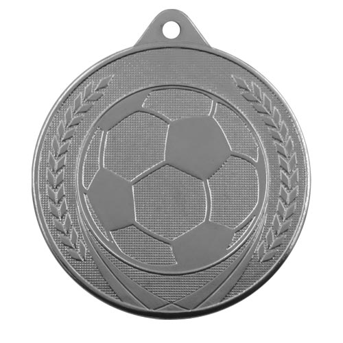 Silver Fotbollsmedalj 50mm