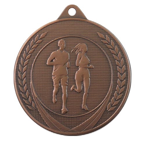 Medalj löpning 50mm brons