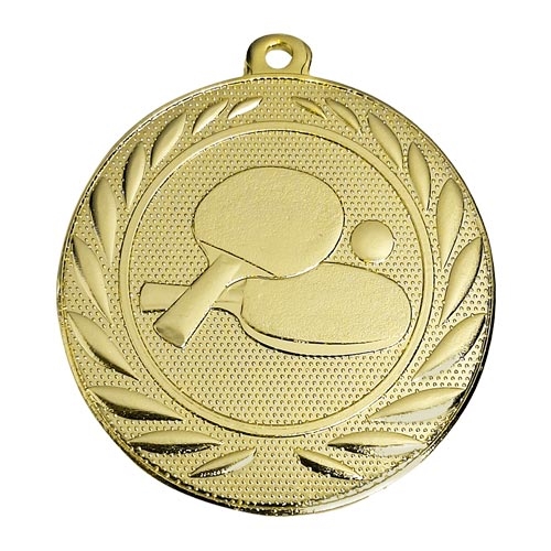 Bordtennis medalj 50mm guld