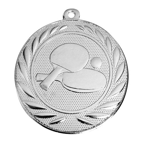 Bordtennis medalj 50mm silver