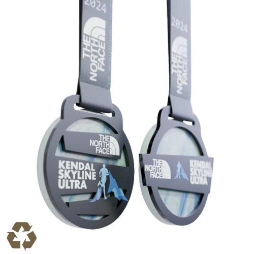 Medalj i återvunnen plast 