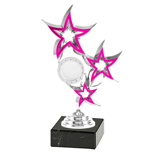 Statuette silver/rosa stjärna
