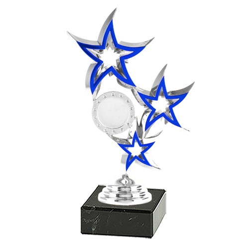 Statuette silver/blå stjärna