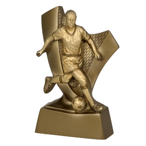 Statyett fotboll tjej antik