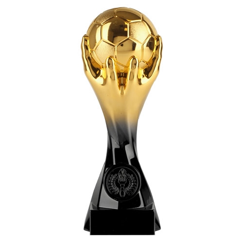 Guld/svart fotbollstatyett