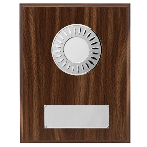 Mörk träplakett silver