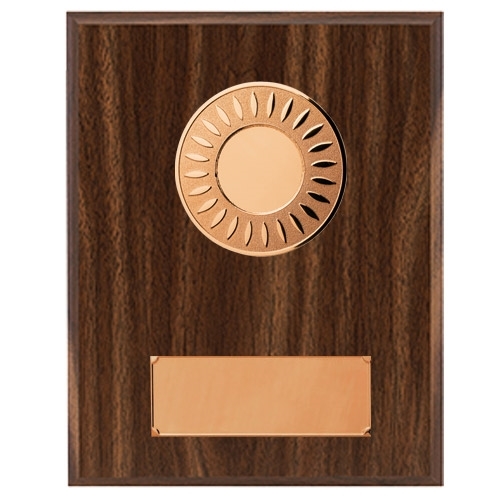 Mörk träplakett brons