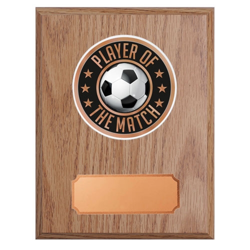 Ljus träplakett med skiva Matchens spelare